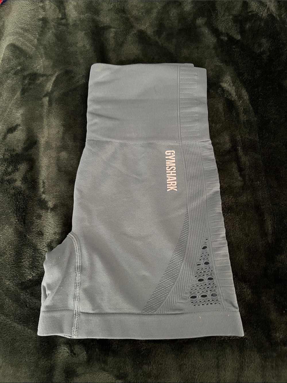 Gymshark High-Waist Shorts — Dusty Blue